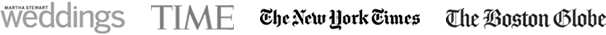 Martha Stewart Weddings, Time, The New York Times, The Boston Globe