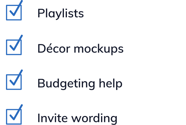 Couples who are planning a 2026 wedding are using AI to create playlists, decor mockups, get help with their budget, and invitation wording.